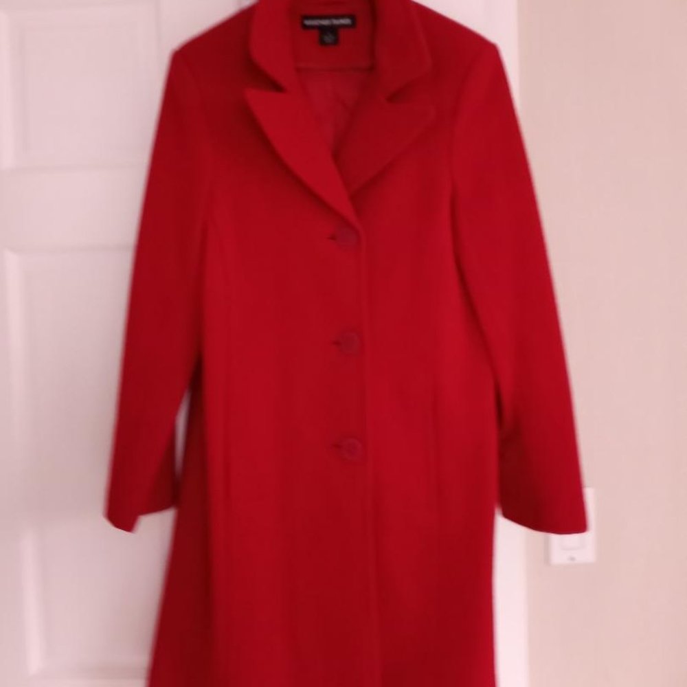 Red wool coat